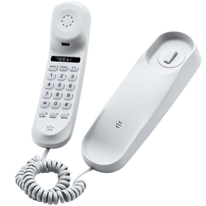 Telefone fixo residencial com botões grandes, adequado para usuários idosos e utilizável em casa, no escritório e em outros locais.