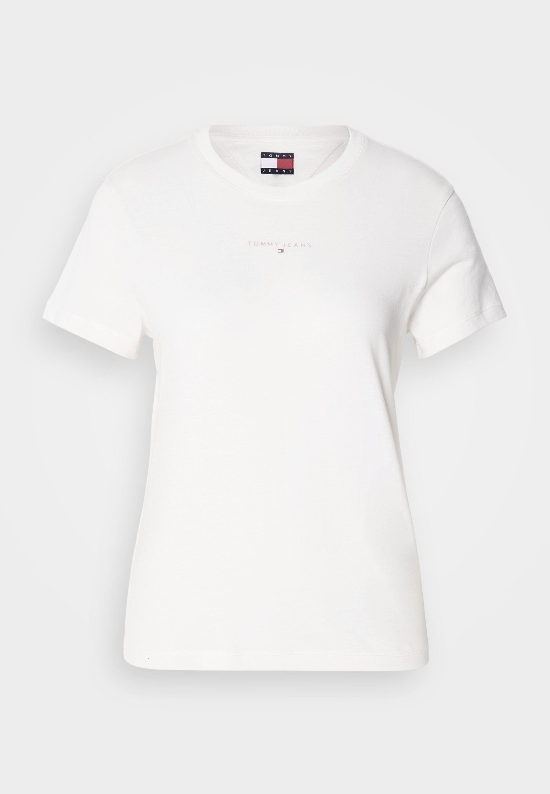 Tommy Jeans LINEAR T-shirt - Basic T-shirt - oud wit