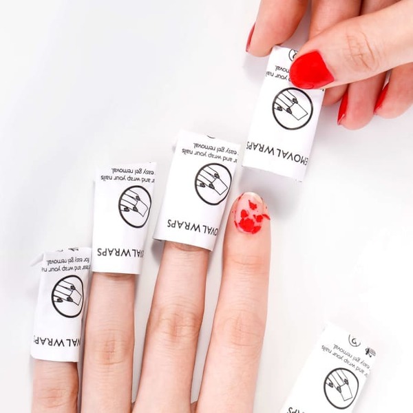 Envoltorios removedores de esmalte de gel con acetona Bluesky - Paquete de 20