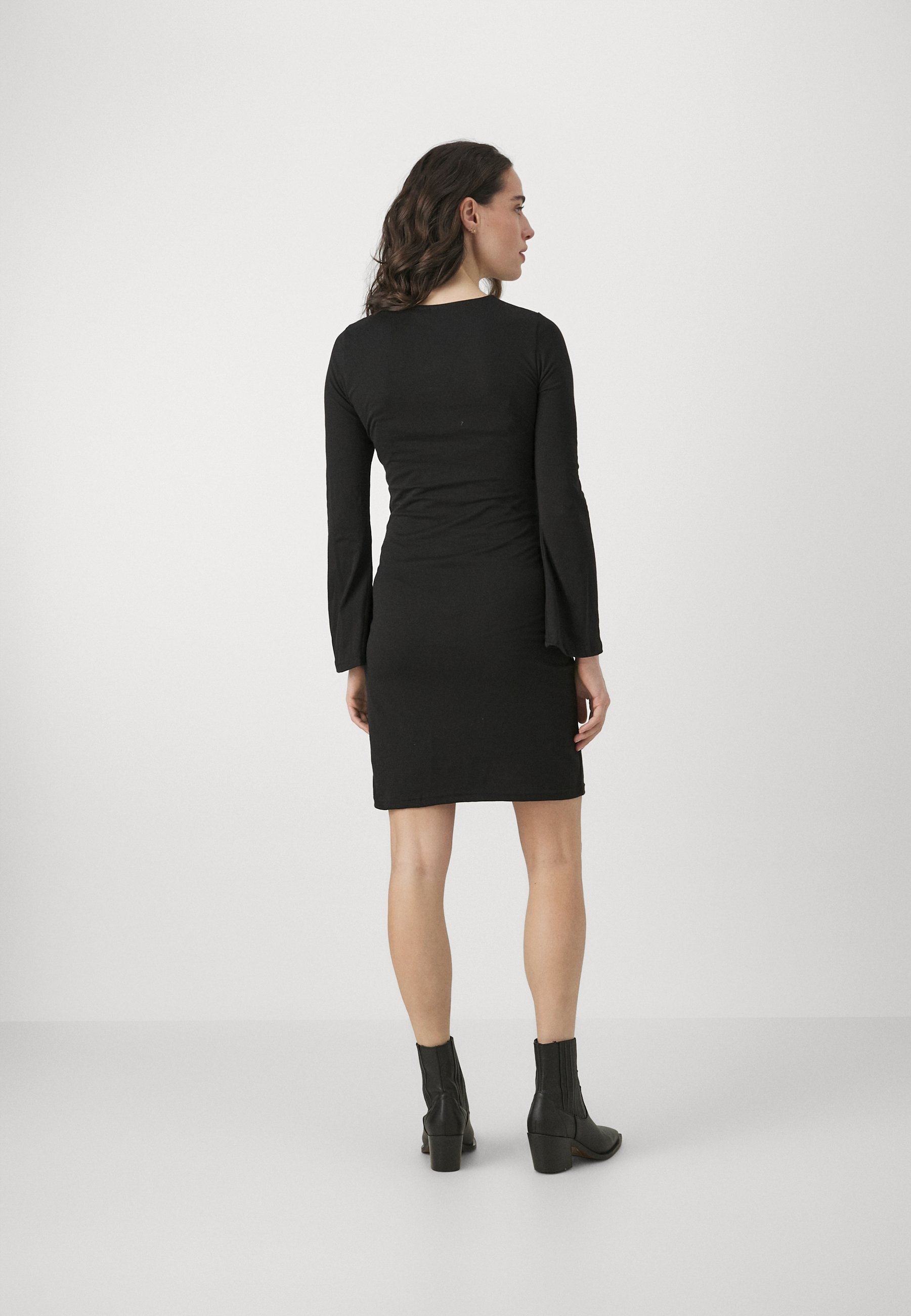 Vero Moda Maternity VMMISA Jurk met uitlopende mouwen en kort model - Rechte jurk - zwart