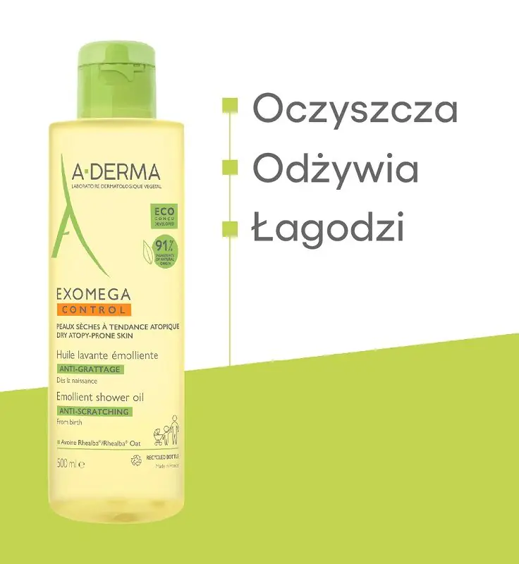 A-Derma Exomega Control Olejek-emolient pod prysznic, 500 ml