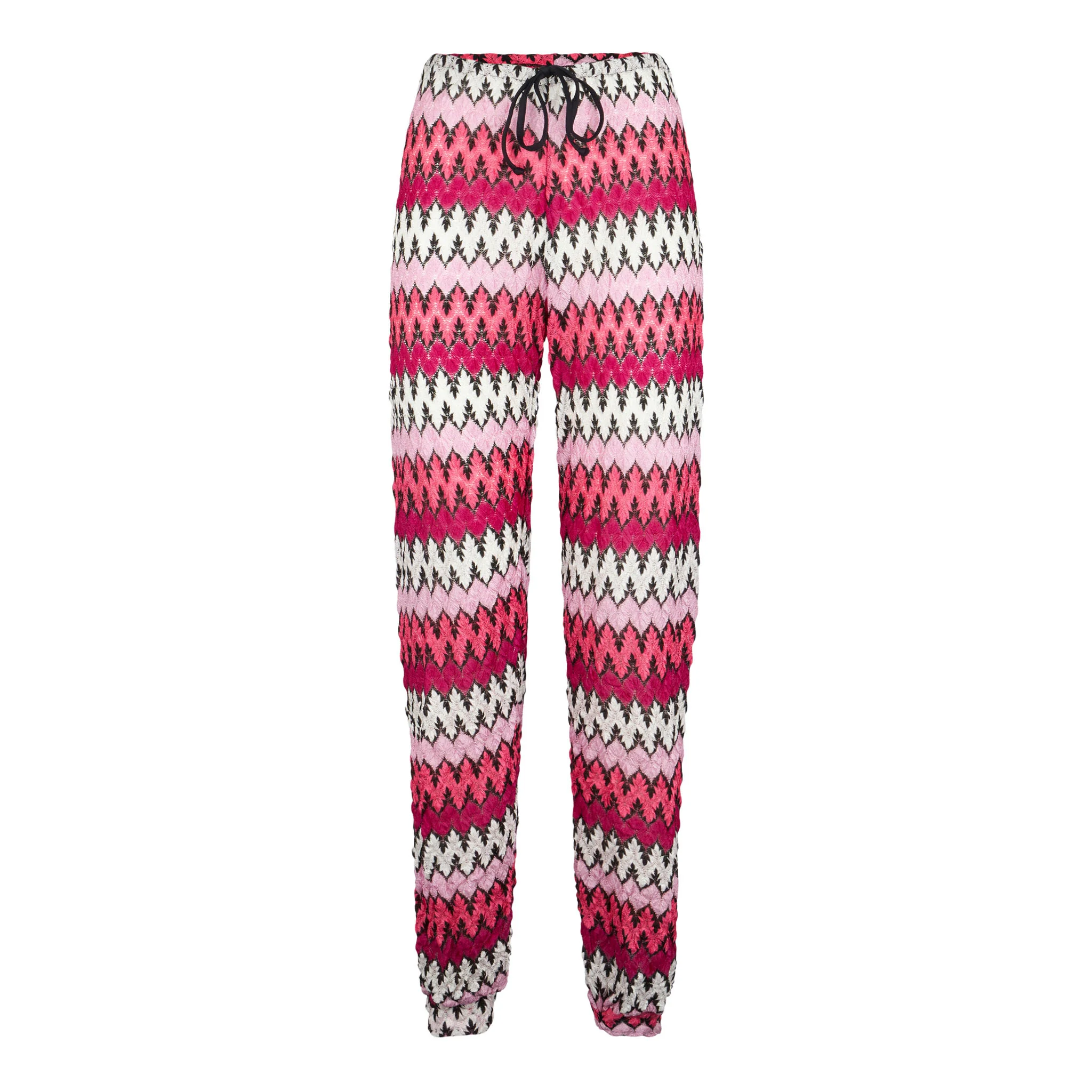 pantalon de jogging en maille à chevrons
