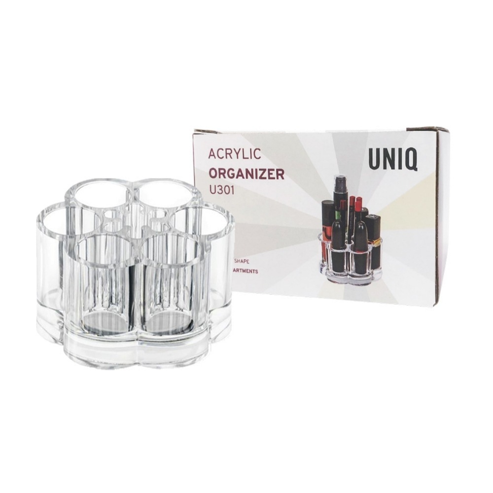 UNIQ Beautycase organizator za šminku s 11 pretinaca – prozirni