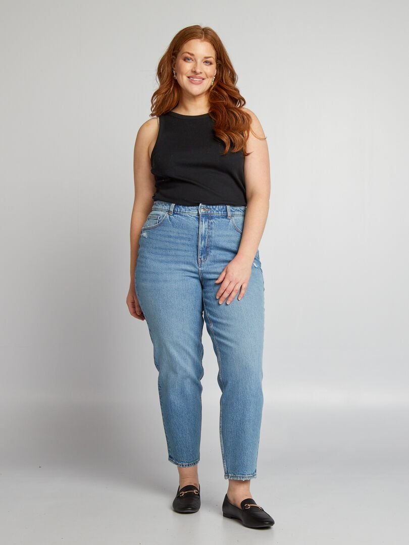 Pantalones vaqueros acampanados/de bota de talle alto - AZUL