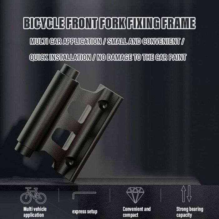 Support de fixation de fourche de vélo - PZCC - Axe traversant à dégagement rapide - Aluminium - 11x6.2x4 cm - 0.55 kg