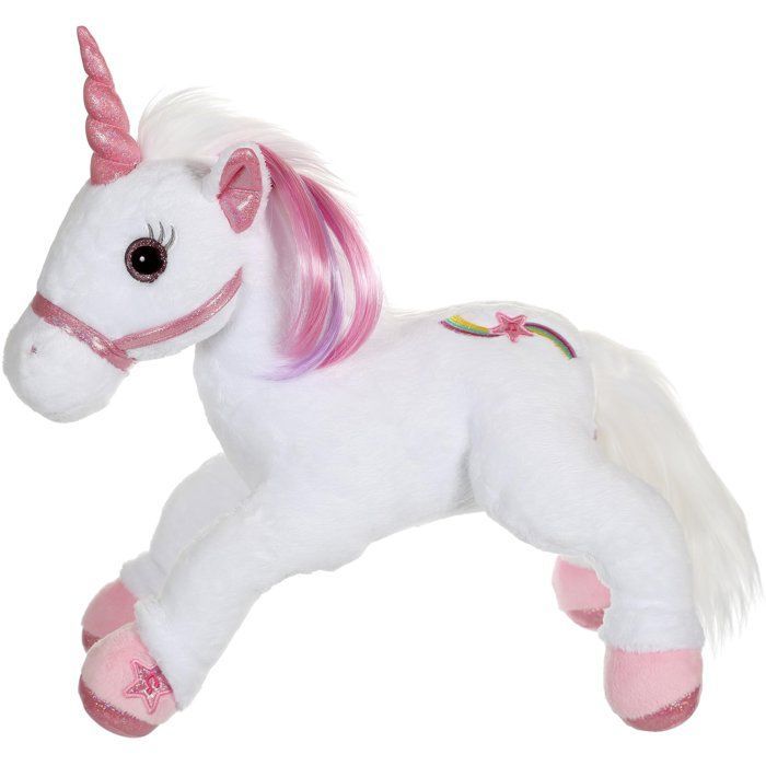 Gipsy Toys - Lica Bella Fee en Lichtgevende - Interactieve Eenhoorn Pluche - 35 cm - Wit - Roze