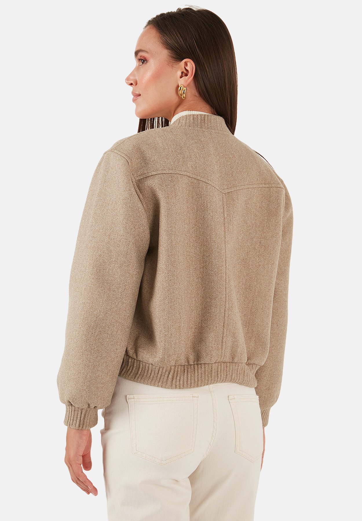LELA LOOSE FIT - Blouson aviateur - beige
