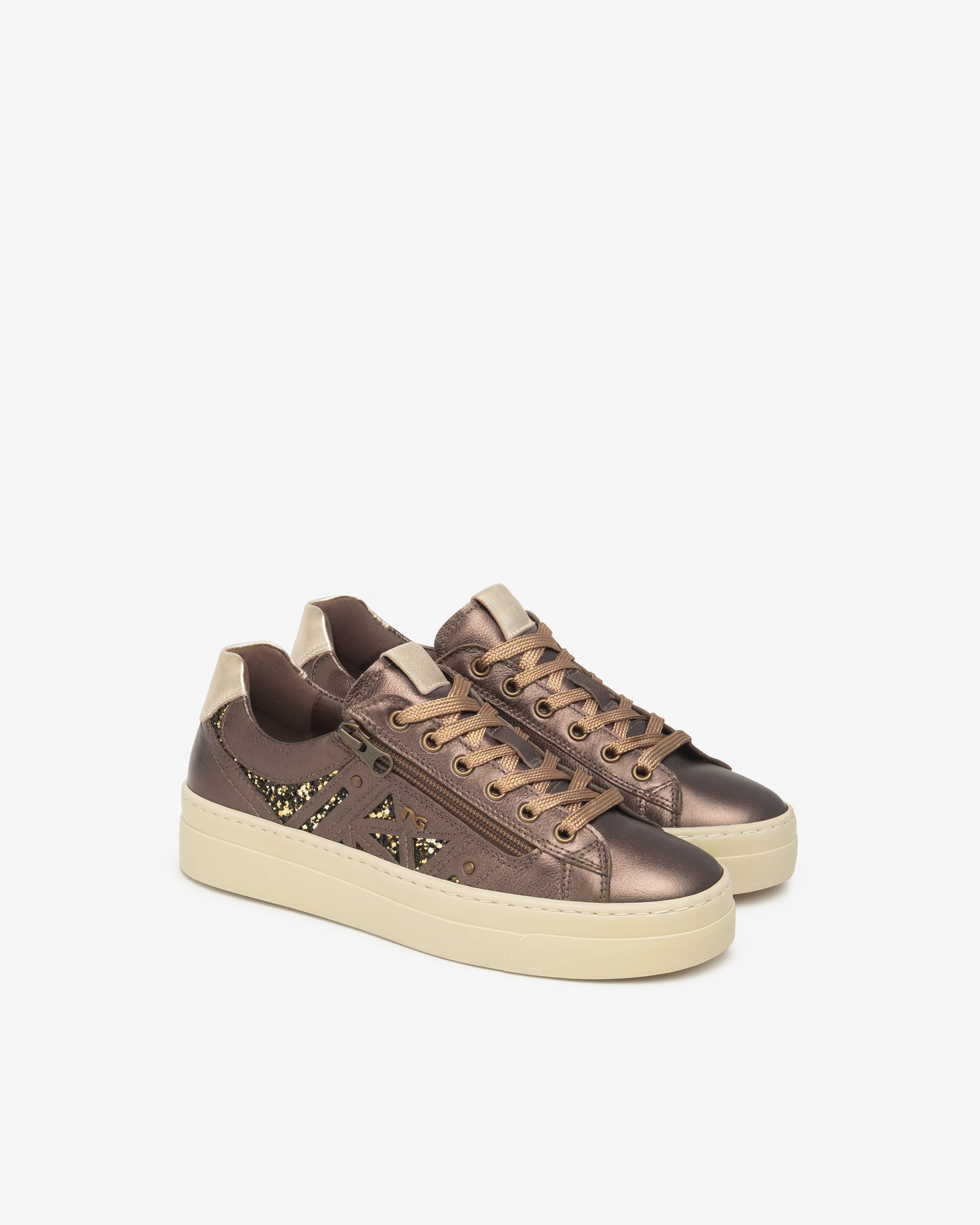  Damen-Sneaker aus Leder und Funktionsmaterial