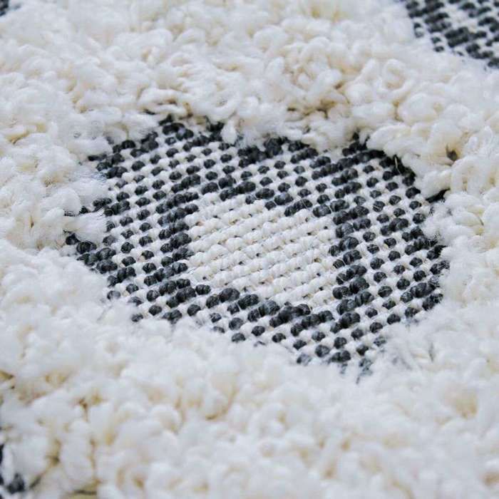 Tapis berbère à effet relief crème 197x290