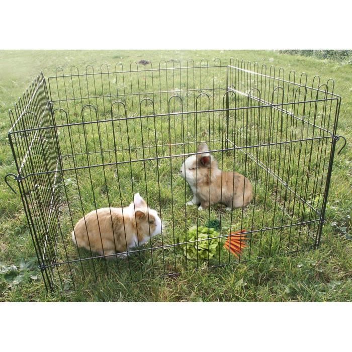 Rodent enclosure - TYROL - Rectangular playpen - 90 x 55 x 90 cm - Black
