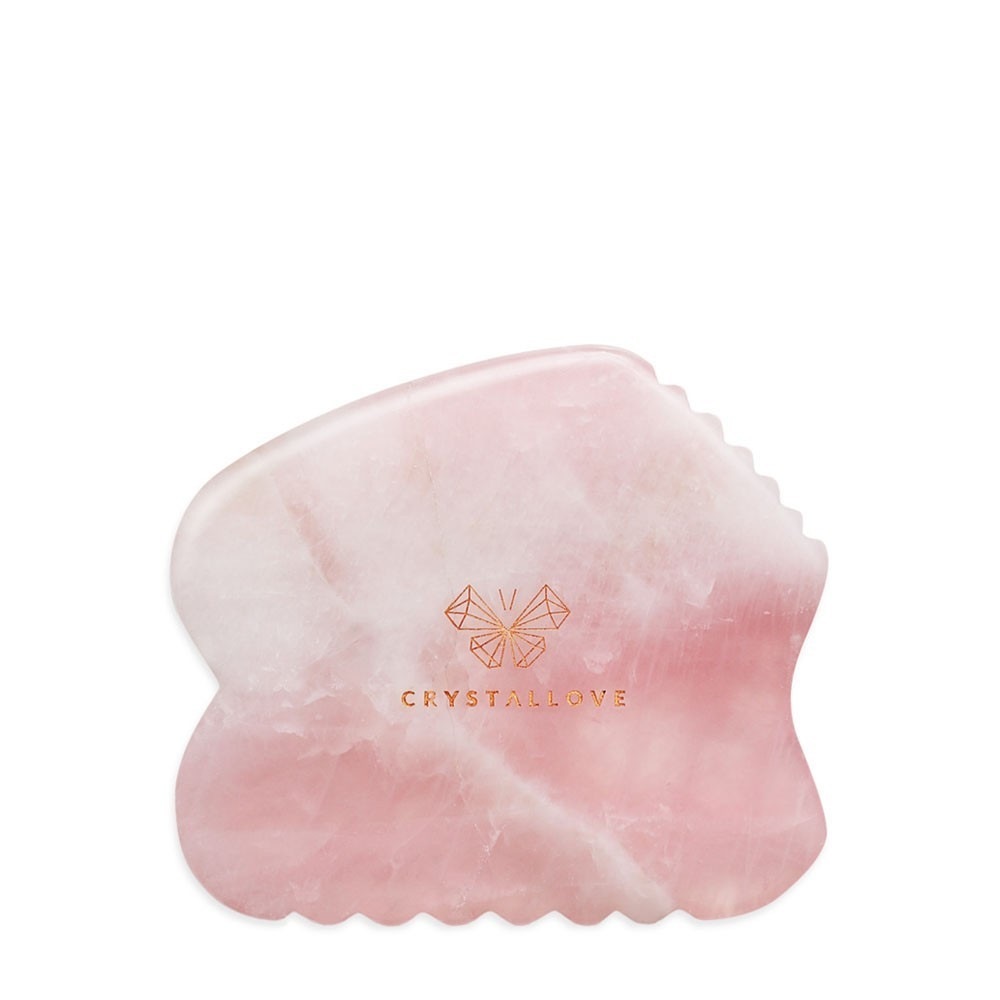 Crystallove pribor za masažu Gua Sha s ružičastim kvarcom - 1 komad