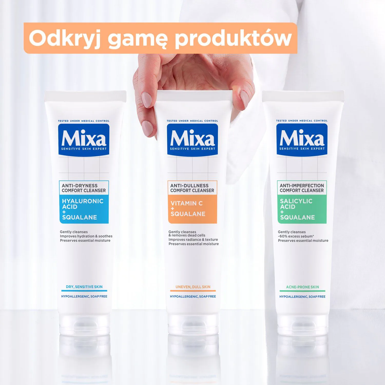 Mixa Witamina C + Skwalan Żel do mycia twarzy przeciw niedoskonałościom