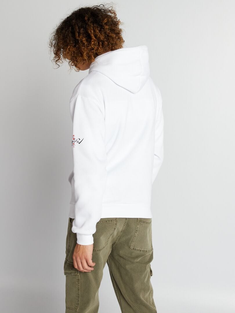 Fleece hoodie - wit