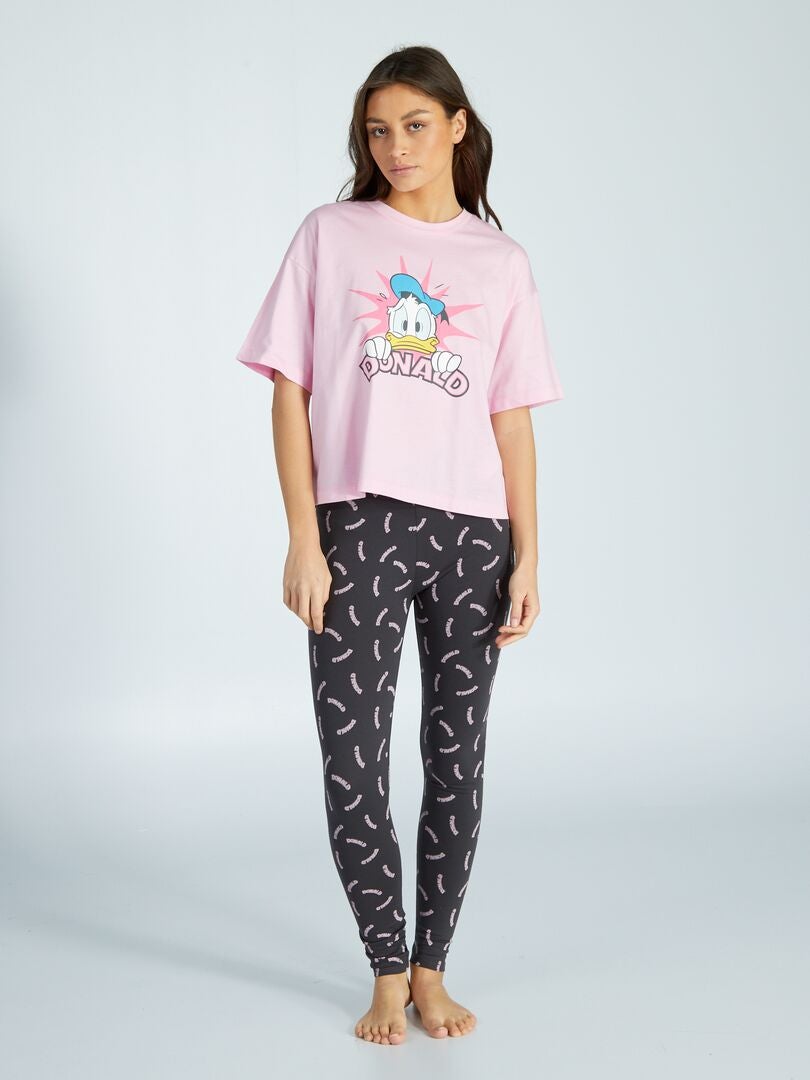 Pijama comprido do Pato Donald - 2 peças - ROSA