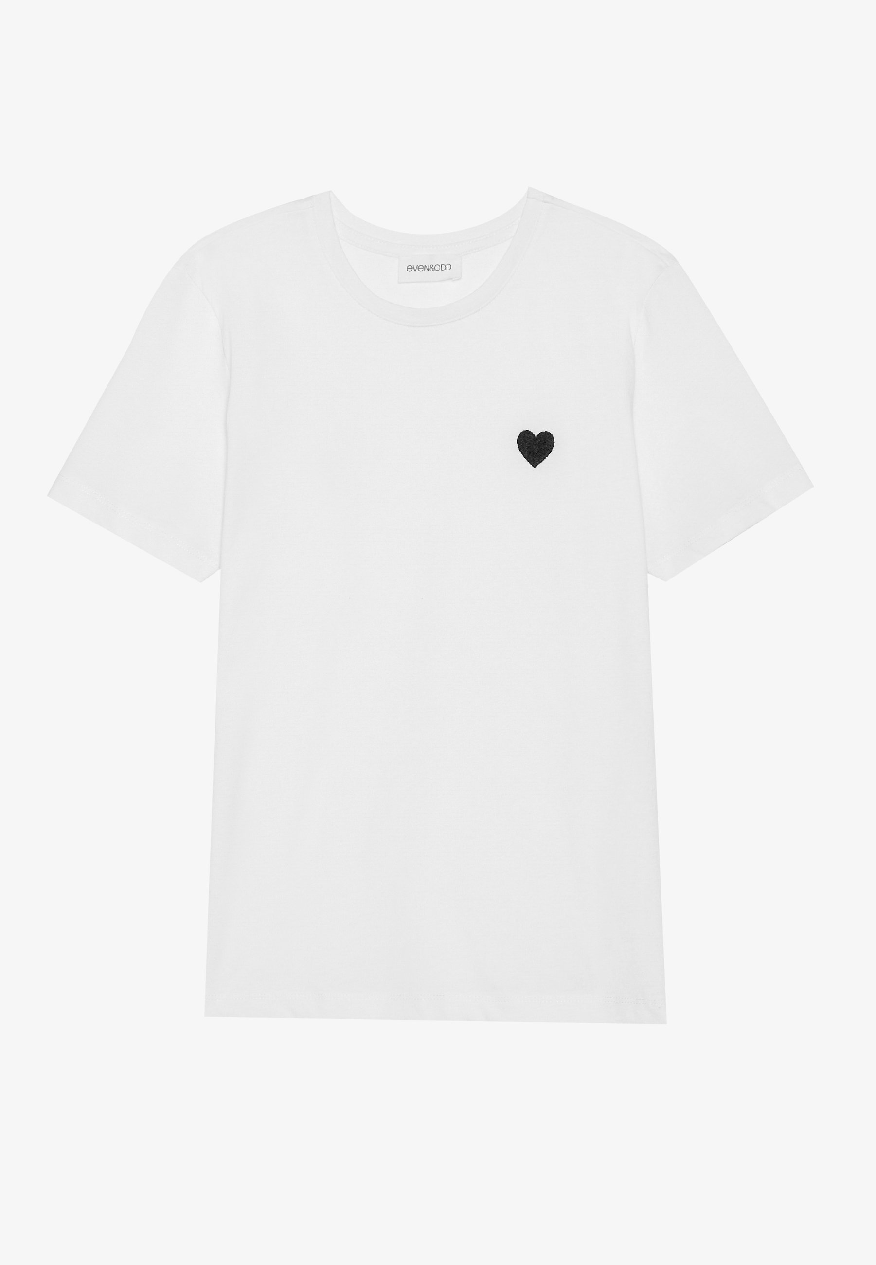 Even&Odd 2er-Pack – Bedrucktes T-Shirt – weiß/schwarz