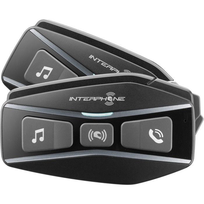 Bluetooth-Motorrad-Intercom – INTERPHONE – UCOM16 – Mesh-Verbindung – 2 Intercoms – Schwarz