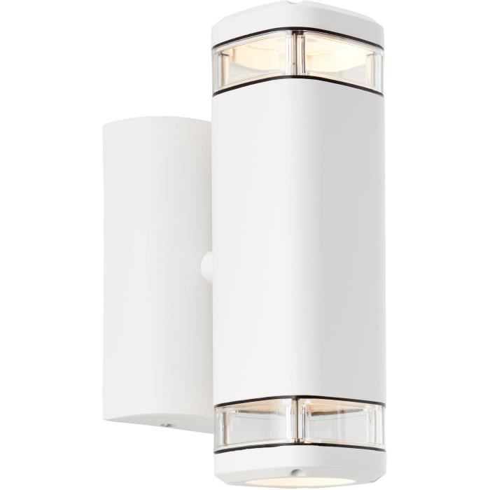 Aplique de pared exterior - BRILLIANT - JANDY - Blanco - Metal/cristal - GU10 máx. 2x18W - IP44