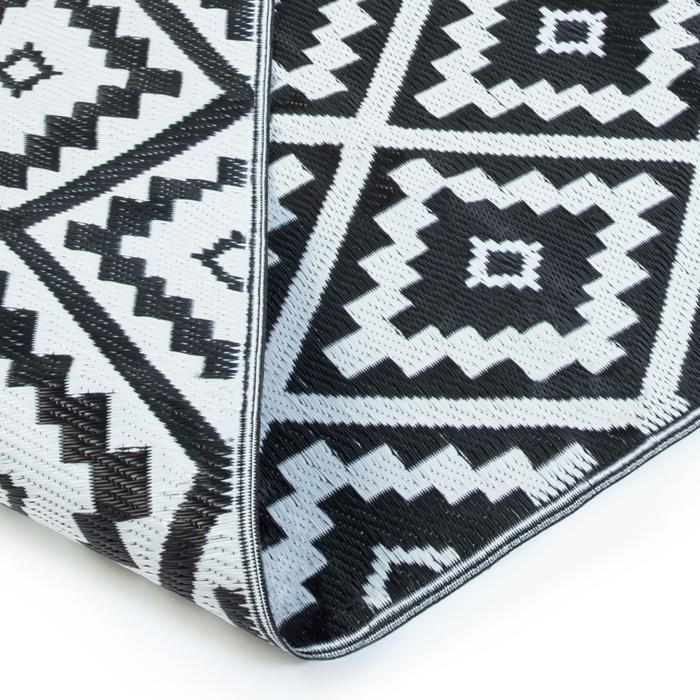 IDMARKET BAHAMAS Zwart buitenkleed 180 x 280 cm