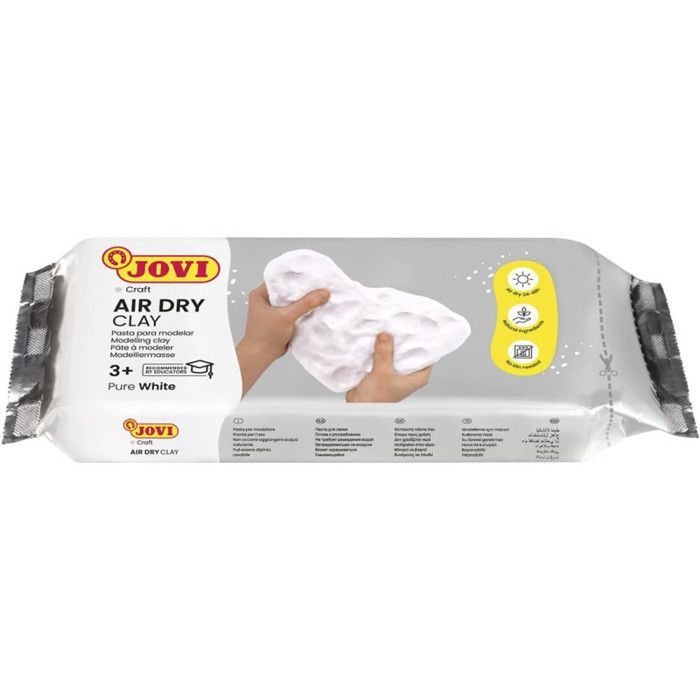 Pâte à modeler autodurcissante - JOVI - 1 kg - Blanc - Durcit à l'air - À partir de 3 ans