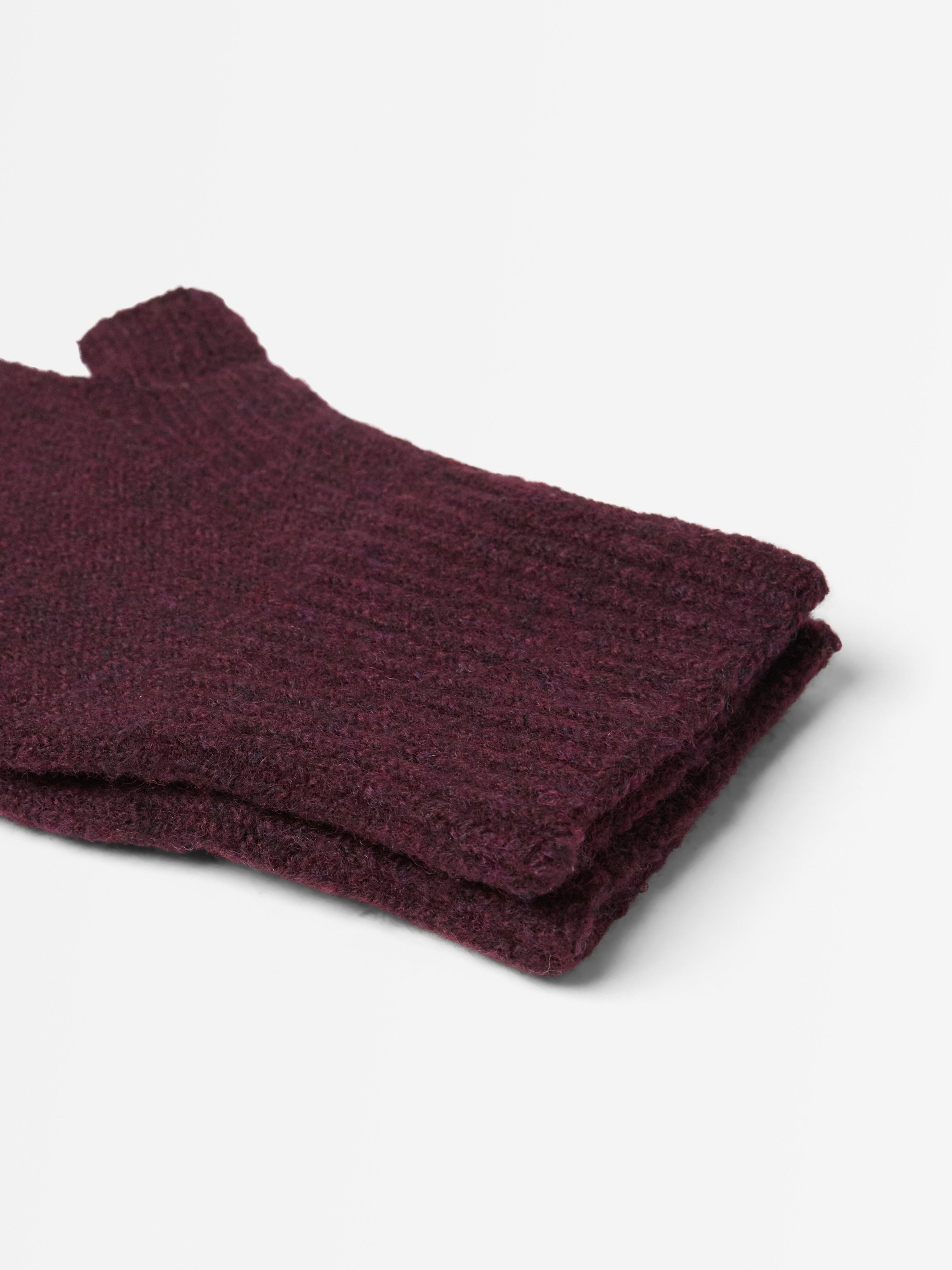 Guantes de punto Vino tinto