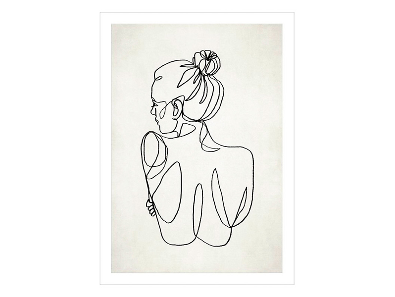 Plakat Line art Kobieta No.1 50x70 cm