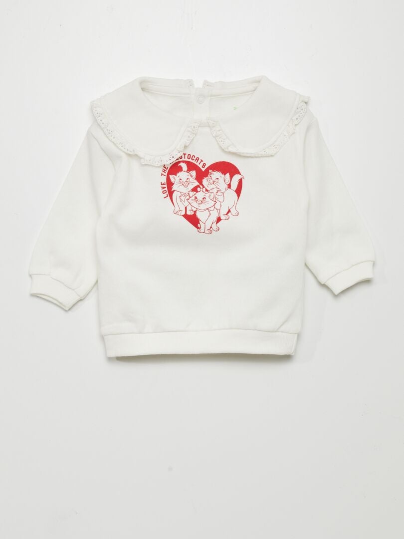 Disney 'Minou' fleece sweatshirt - wit