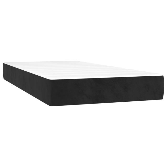 Bedframe met matras - Maison Exclusive - Zwart - 80x200 cm - Fluweel - Maximale ontspanning
