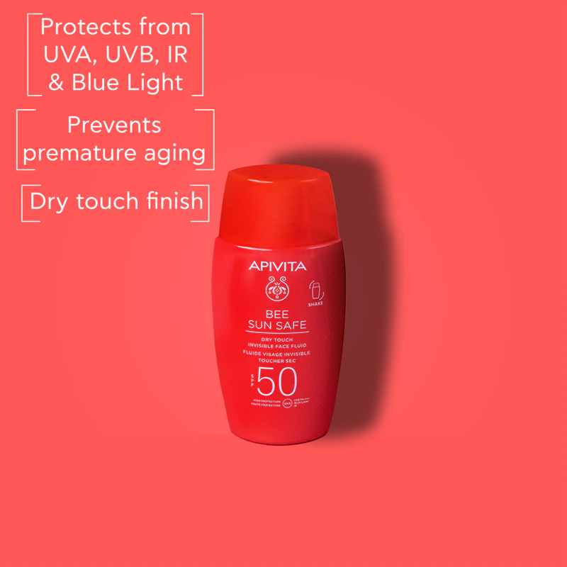 Apivita Bee Sun Safe Dry Touch Face Fluid SPF50 ochranný fluid SPF 50+