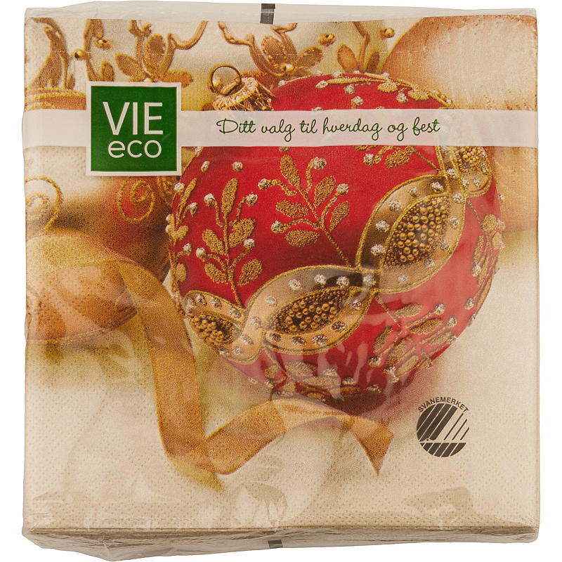 Vie Eco -lautasliinat 20 kpl, 33x33 cm, jouluaihe