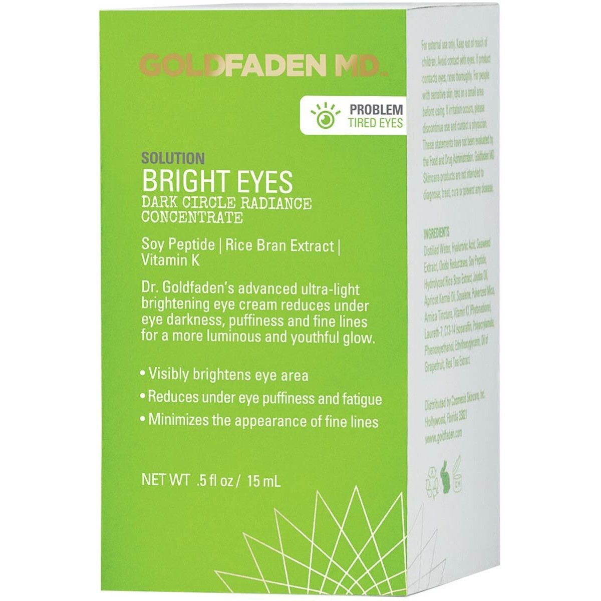 Goldfaden Augencreme Bright Eyes - Kompleks za blistavost podočnjaka - 15 ml