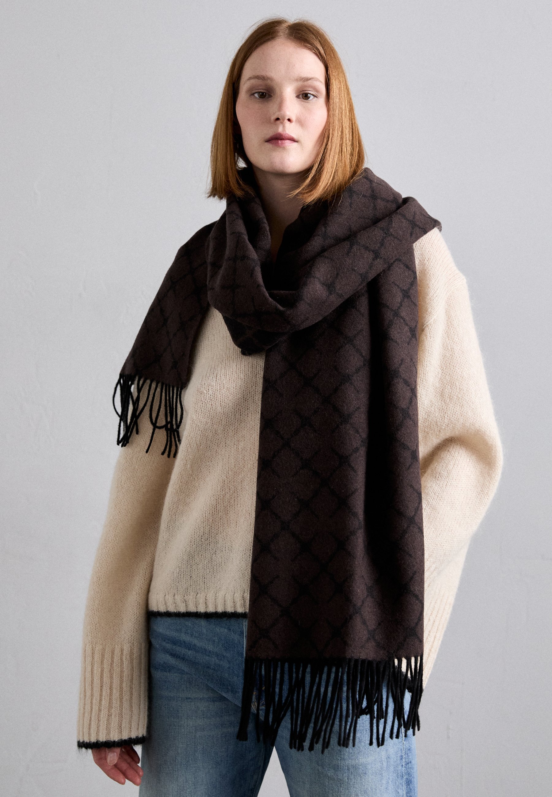 By Malene Birger ORTEGA - Sjaal - donker chokolaat