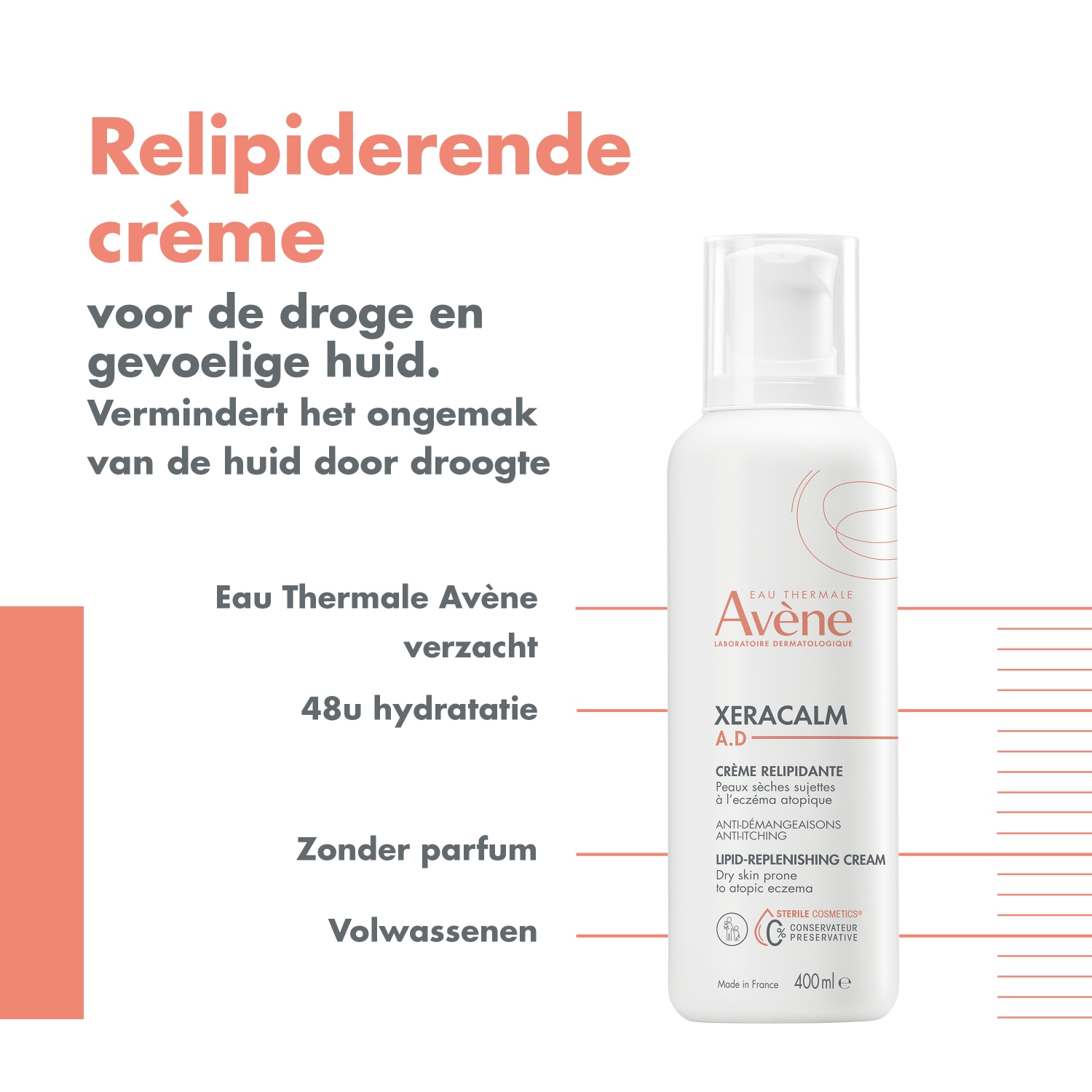 Avène XeraCalm AD Lipid-Refilling Cream Gesichtscreme - 200 ml