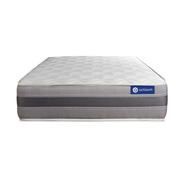 Ensemble Matelas Sommier 80x200 cm - Sommier Blanc (en kit) - Actiflex Relax
