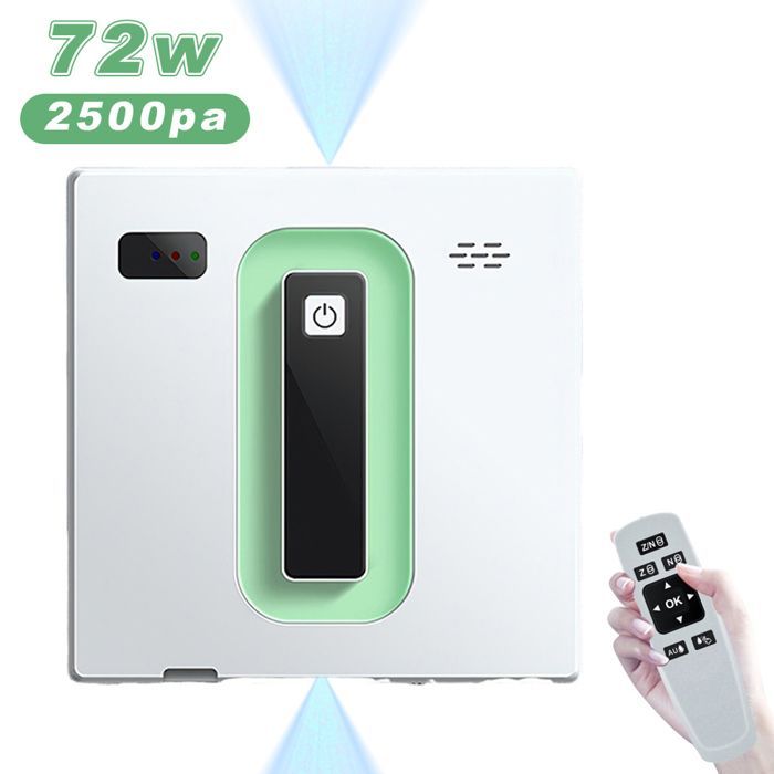 Robot limpiacristales de 2500 Pa, 72 W, depósito de agua de 50 ml, control por aplicación y mando a distancia.