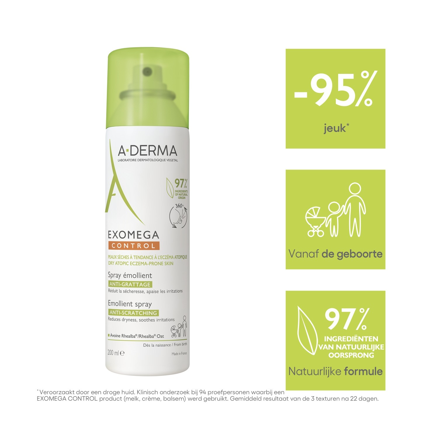 A-DERMA Exomega Control drėkinamasis kūno purškiklis - 200 ml
