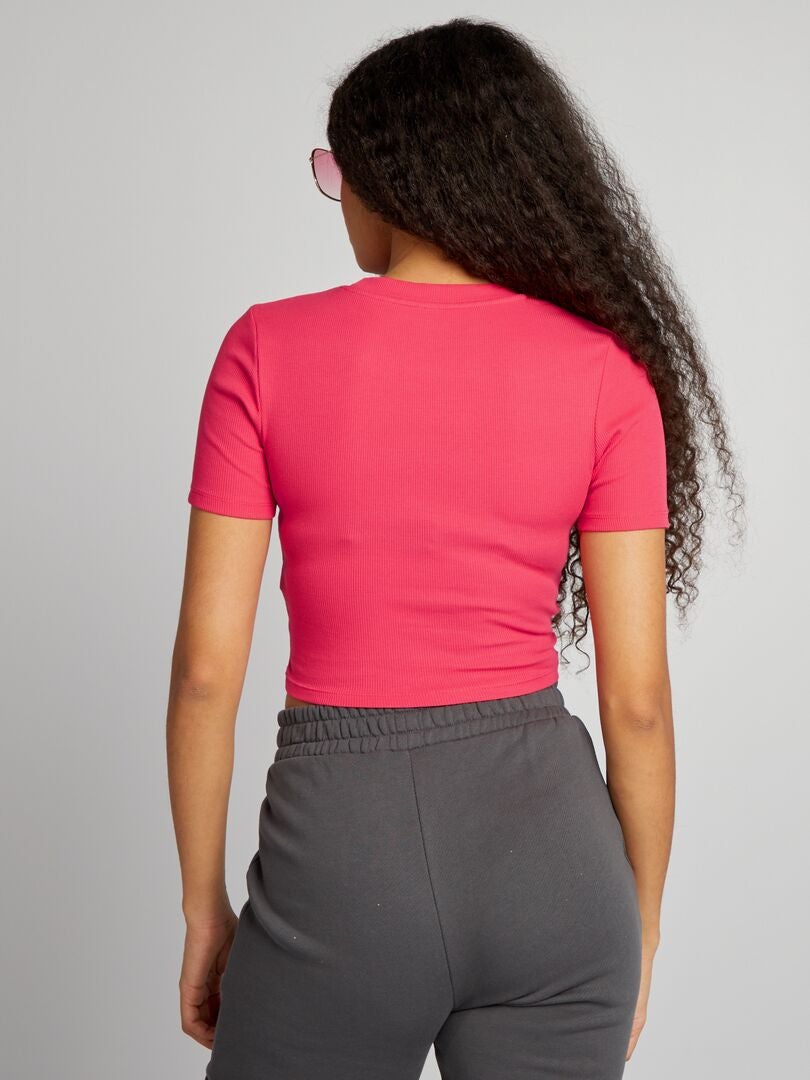 Camiseta cropped - ROSA