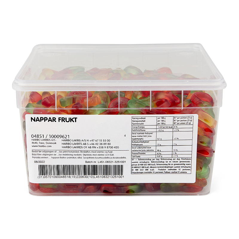 KnallGoodt Haribo piruletas de frutas 2,3 kg