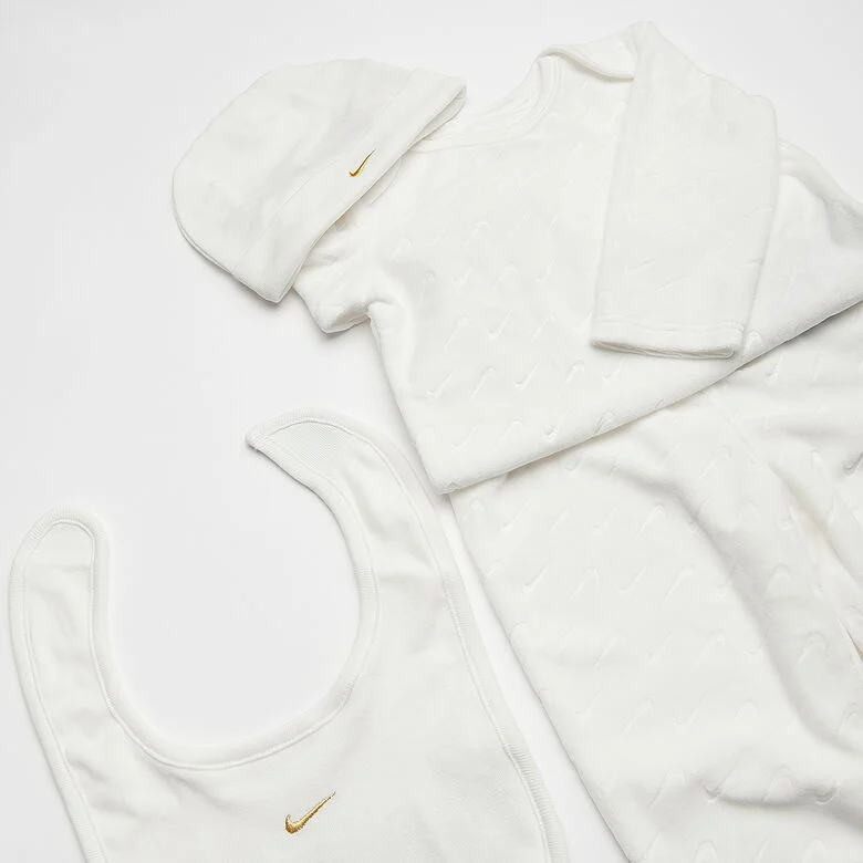Velours Swoosh-set met reliëf (4-delig)