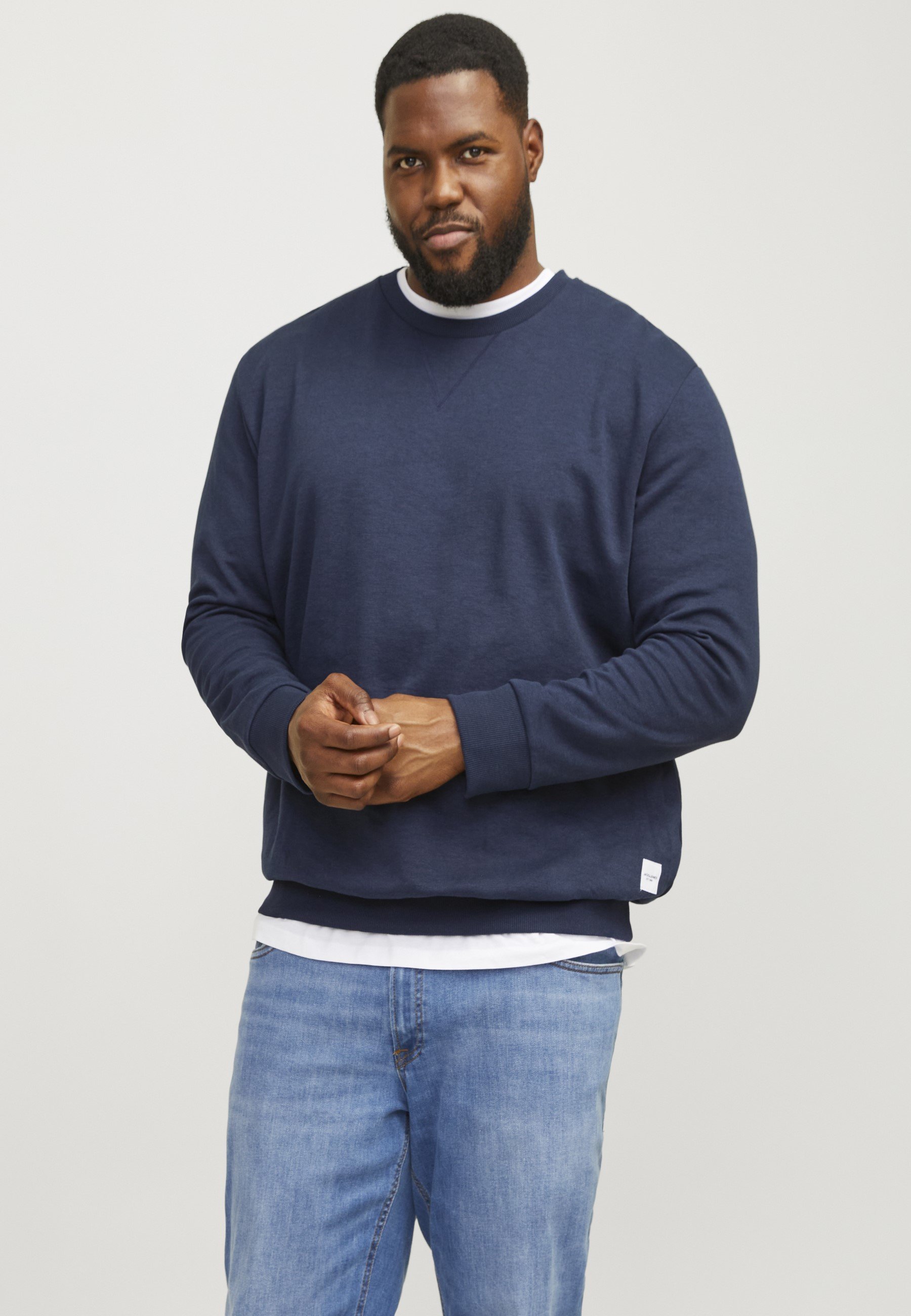 Jack & Jones BASIC RREW NECK - Moletom - blazer azul marinho