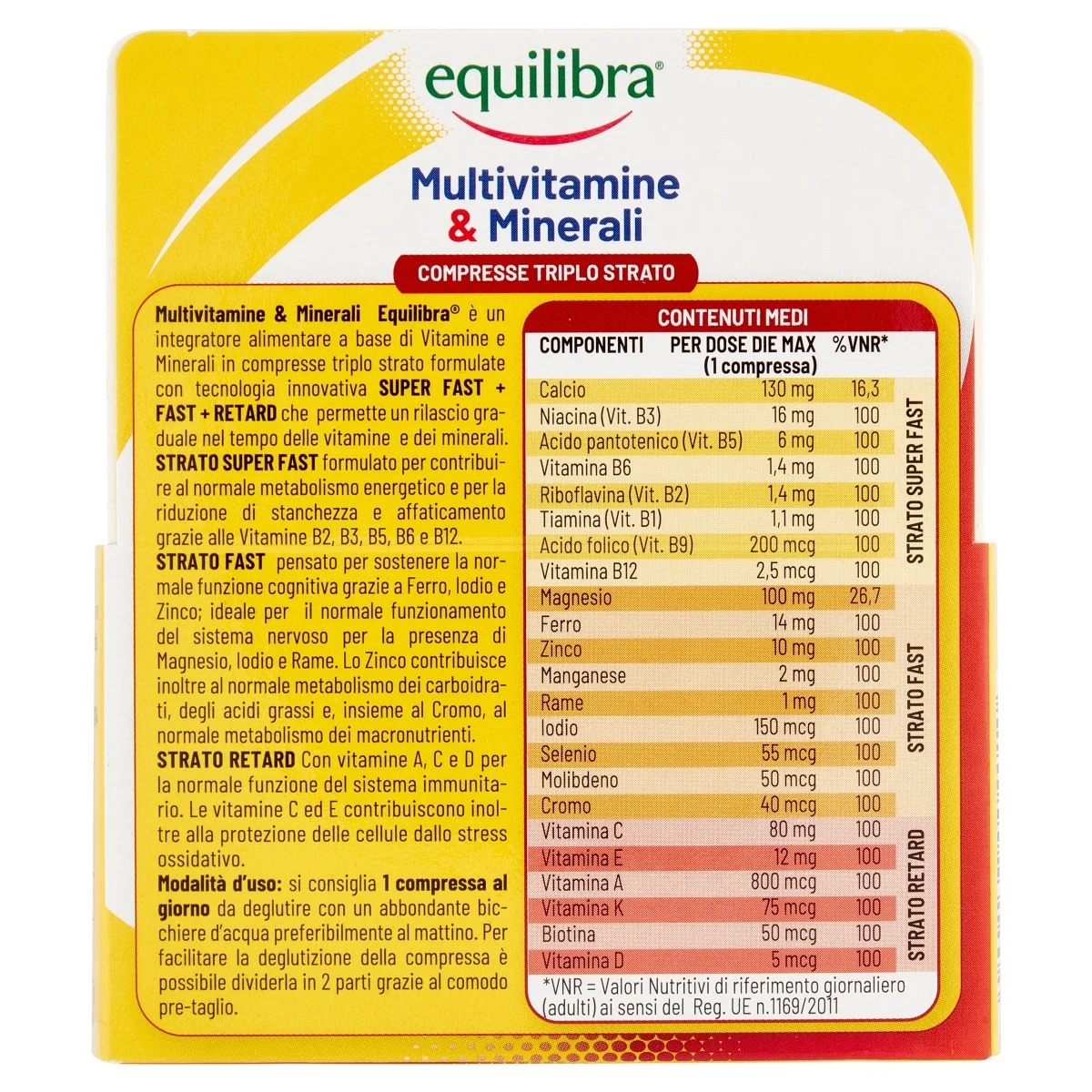 EQUILIBRA Equilibra Multivitaminen en Mineralen 30 tabletten Multivitamine voedingssupplement