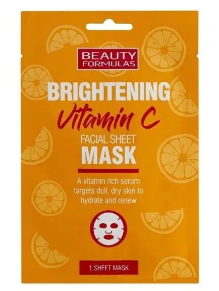 Beauty Formulas maska rozjaśniająca na tkaninie z witaminą C