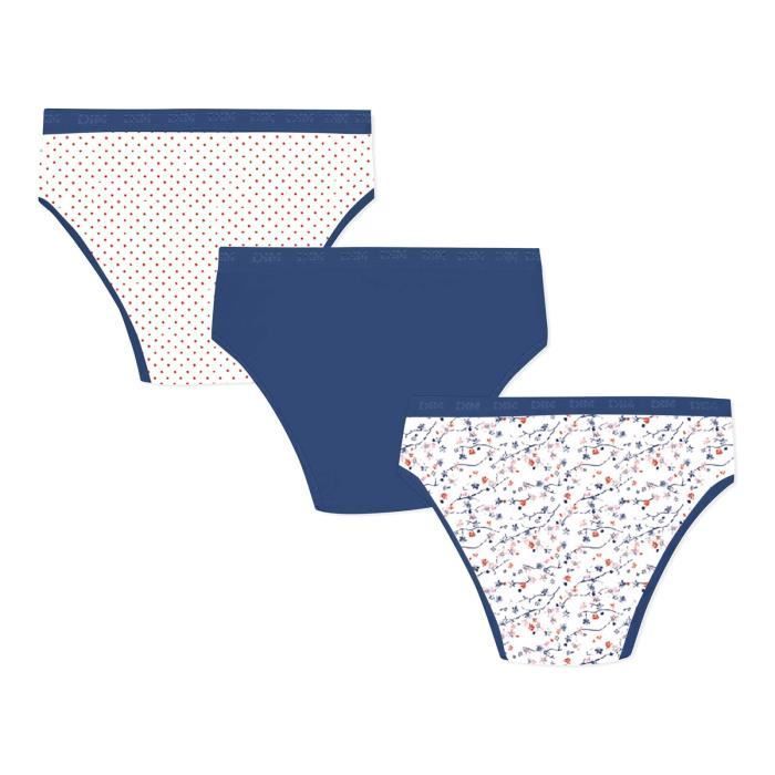 Conjunto de 3 bragas de algodón elástico novedosas para niñas 'Sin bolsillos' - DIM/4/0A4N/LOT3F/SAKURA/8