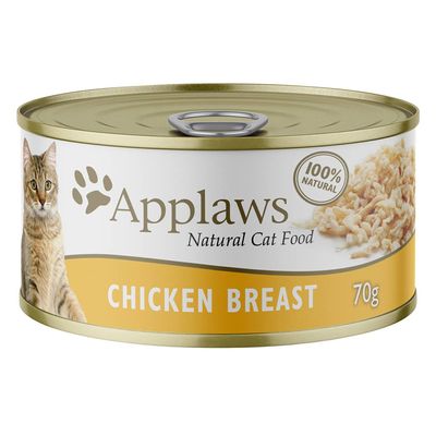 Applaws Adult Cat Cans Chicken in Broth 70g