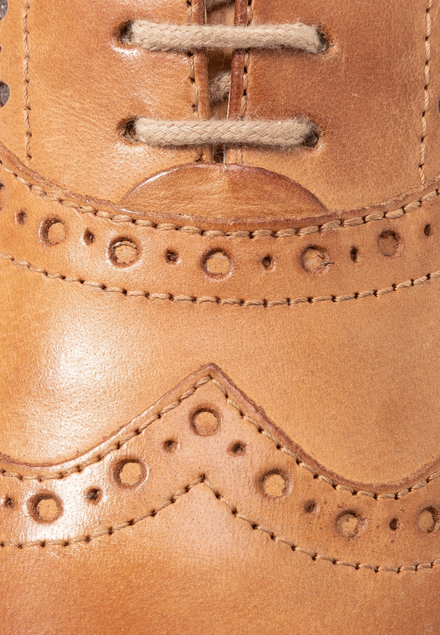 Anna Field LEATHER - Casual veterschoenen - cognac