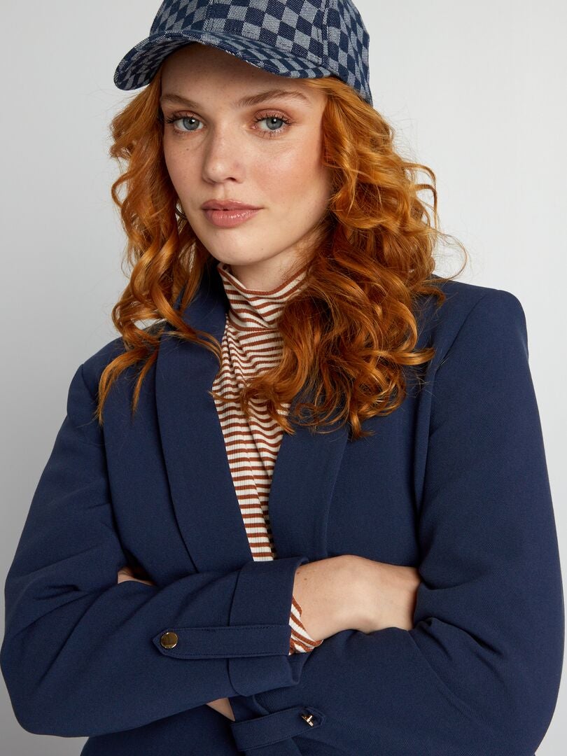 Blazer de manga 3/4 - Azul Marinho