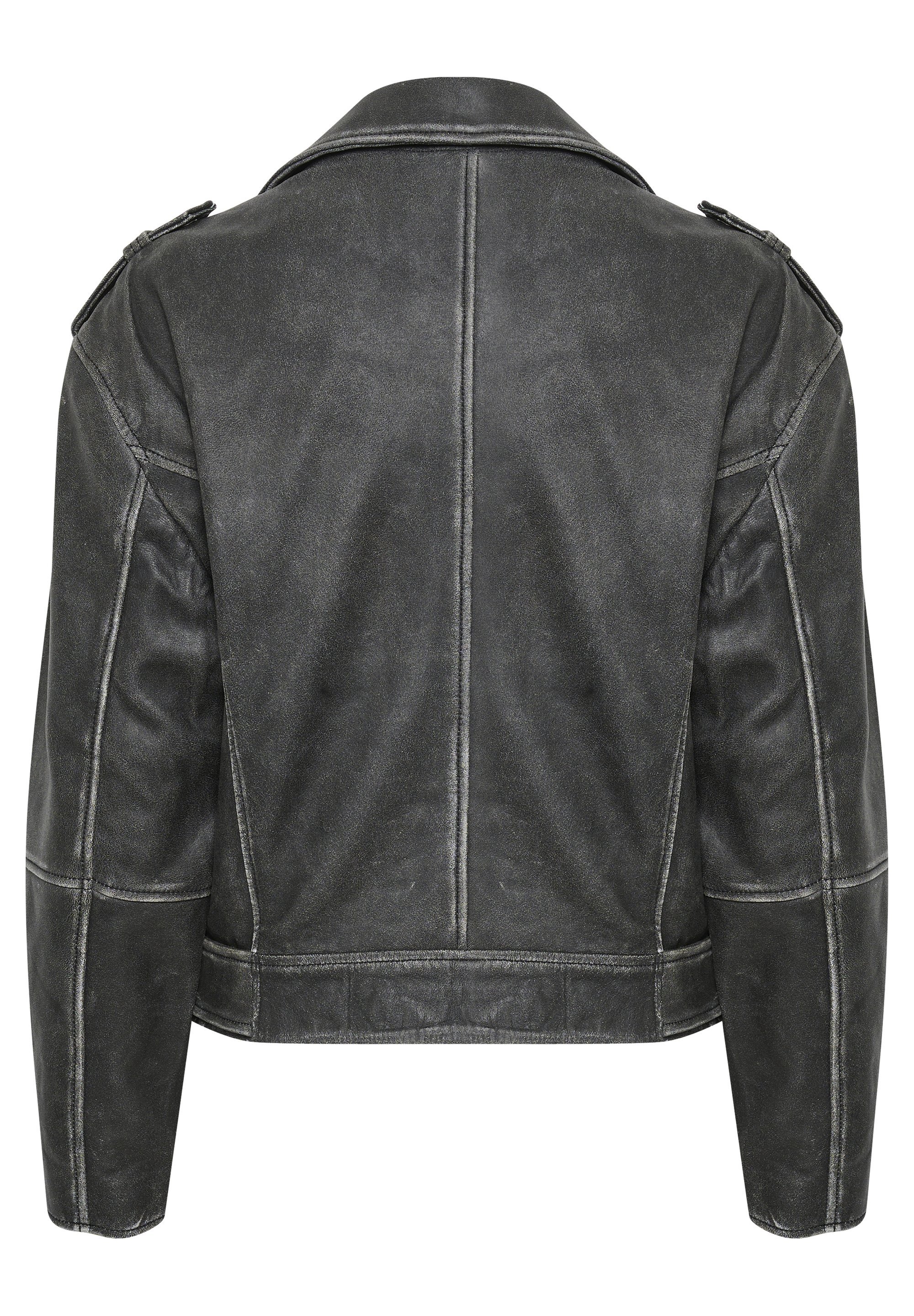 Meine unverzichtbare Lederjacke – mittelgraue Retro-Waschung