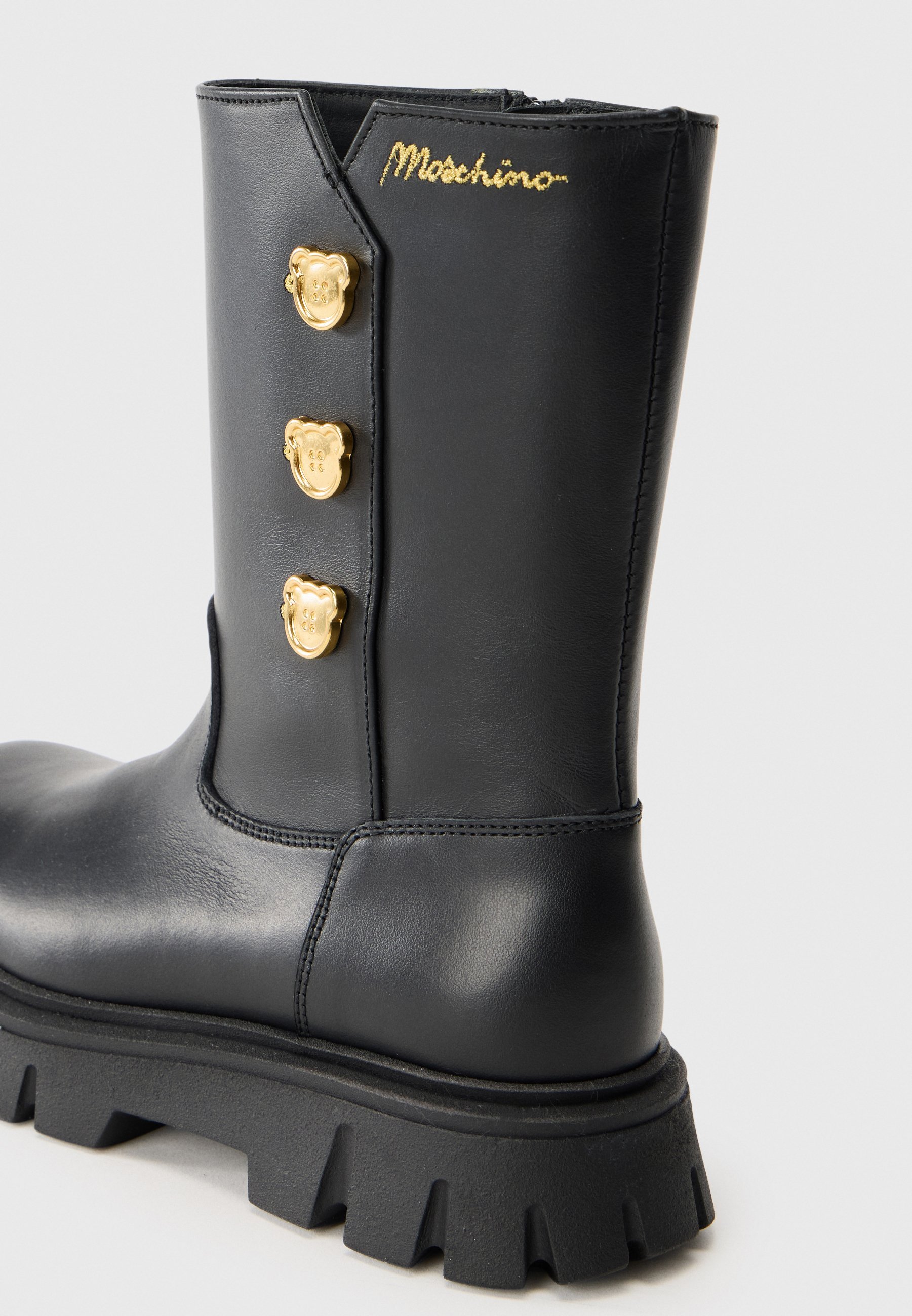MOSCHINO UNISEX - Botki - czarno-złote