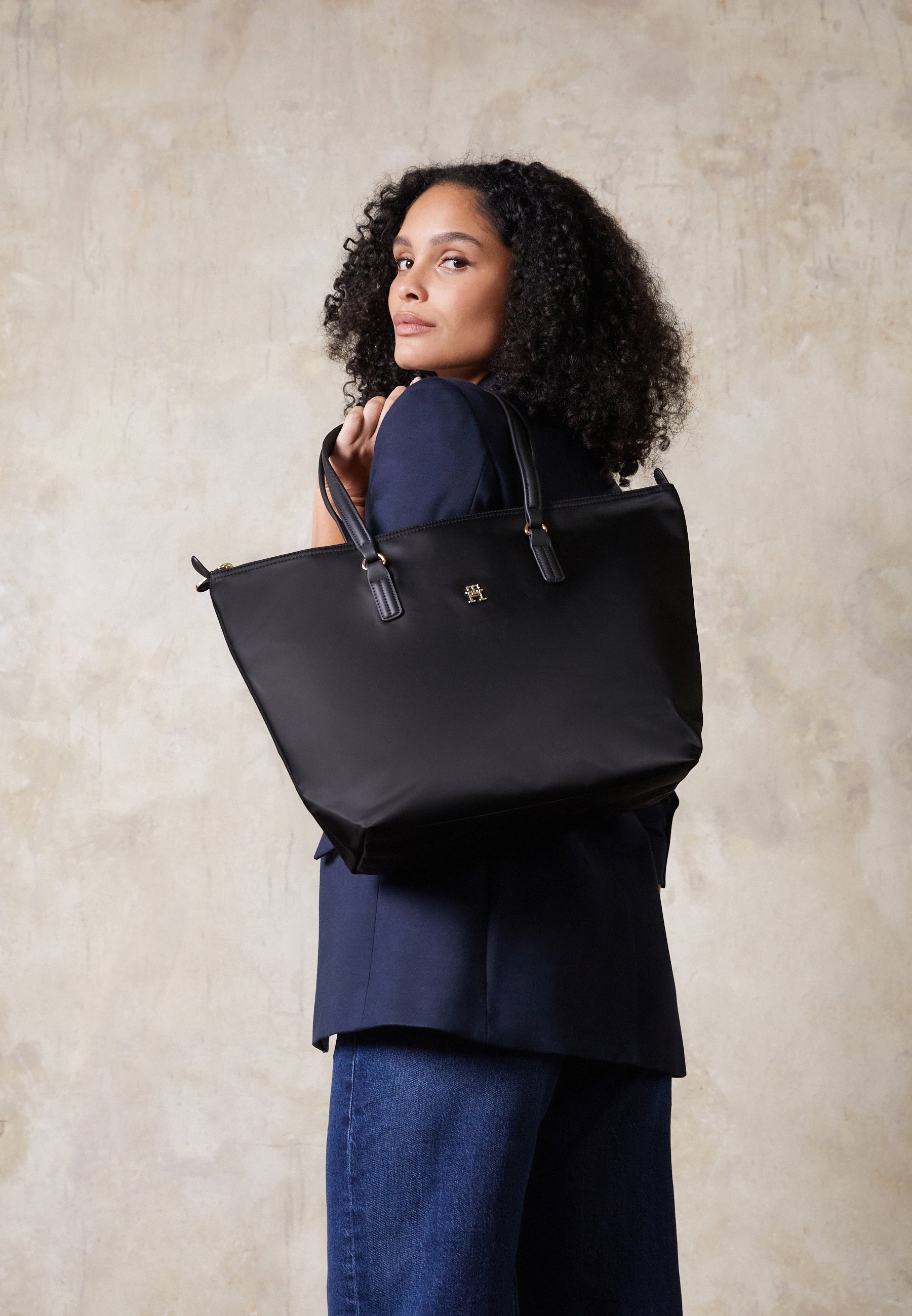 Tommy Hilfiger POPPY TOTE - Draagtas - zwart