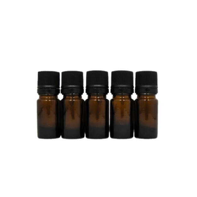 5 ml braune Glasflaschen DIN18 mit Tropfverschluss (5er-Packung)