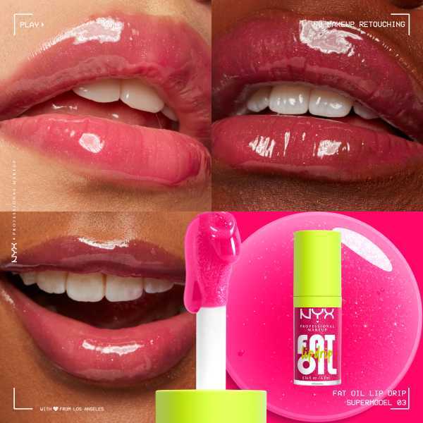 Brillo labial con aceite de grasa Nyx Professional Makeup - Supermodel